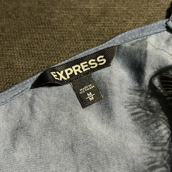 EXPRESS Blue with Black Lace Trim Camisole - Picture 3 of 3